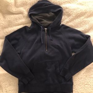 Navy half zip hoodie